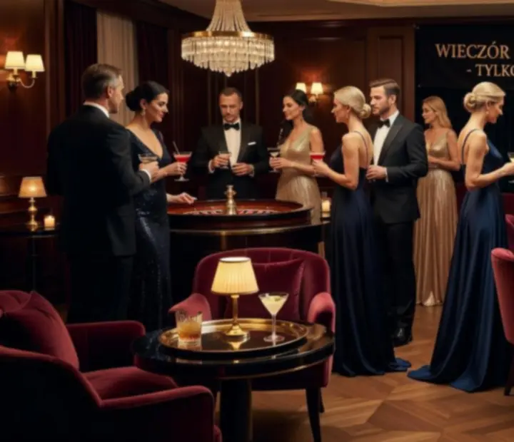 Casino Night w Warszawie z eleganckimi gośćmi i strefą ruletki