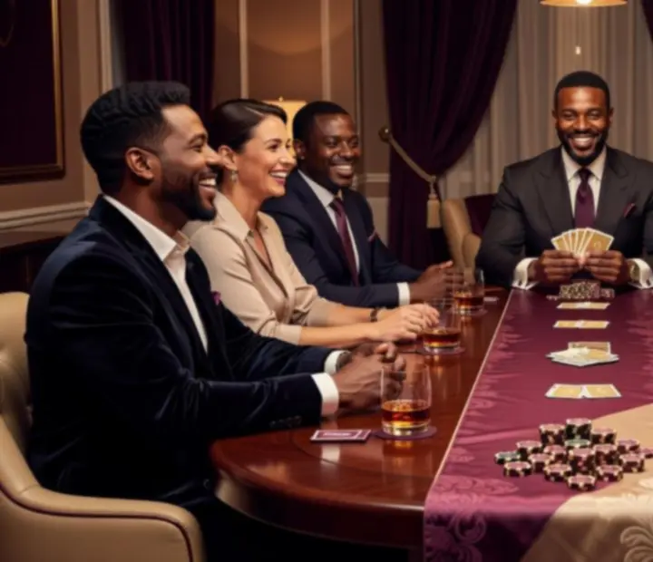 Profesjonalny stół pokerowy podczas eleganckiego eventu