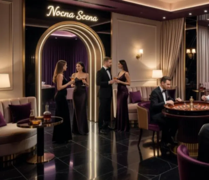 Transformacja sali w ekskluzywną strefę casino z pokerem, ruletką i strefą koktajlową